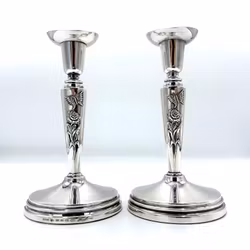 KERZENSTÄNDER, ein Paar, Silber Löfman MEMA GAB 1994