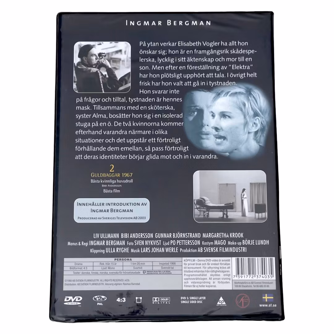Persona av Ingmar Bergman DVD Video, NY
