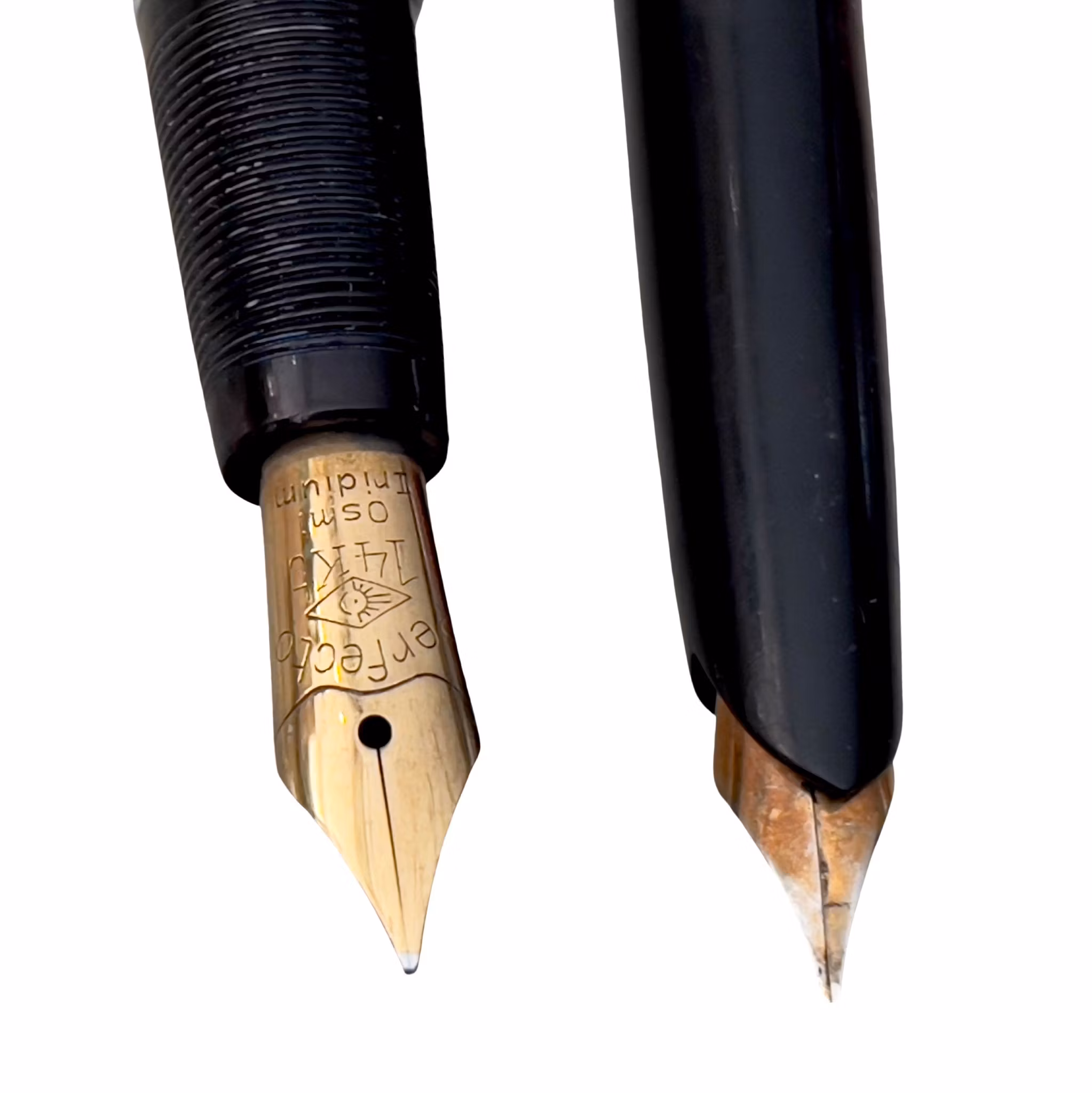 Zwei Reservoir-Stifte, ein Perfecto Superior-Stift aus 14-karätigem Gold und Penol