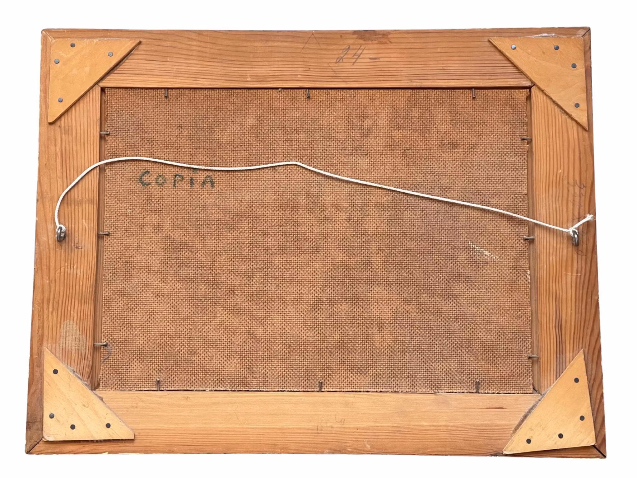 S. Tuvesson, Oljemålning på pannå, signerad