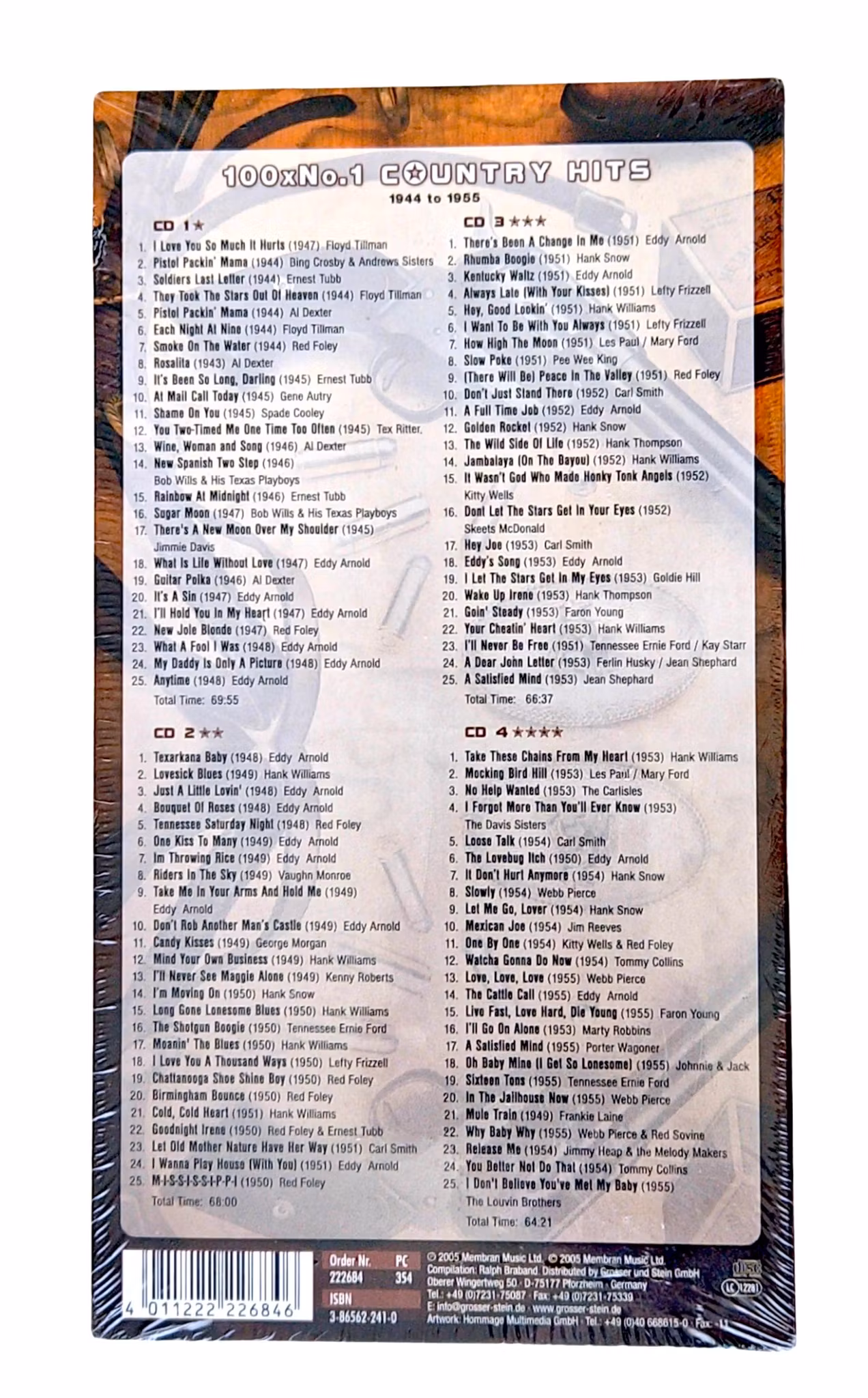 100 x No1 Country Hits 4CD Sets