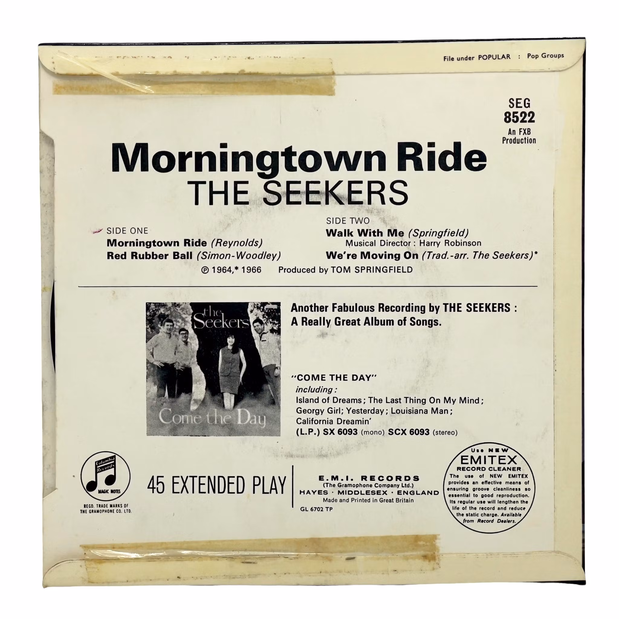 Morningtown Ride The Seekers Vinyl EP
