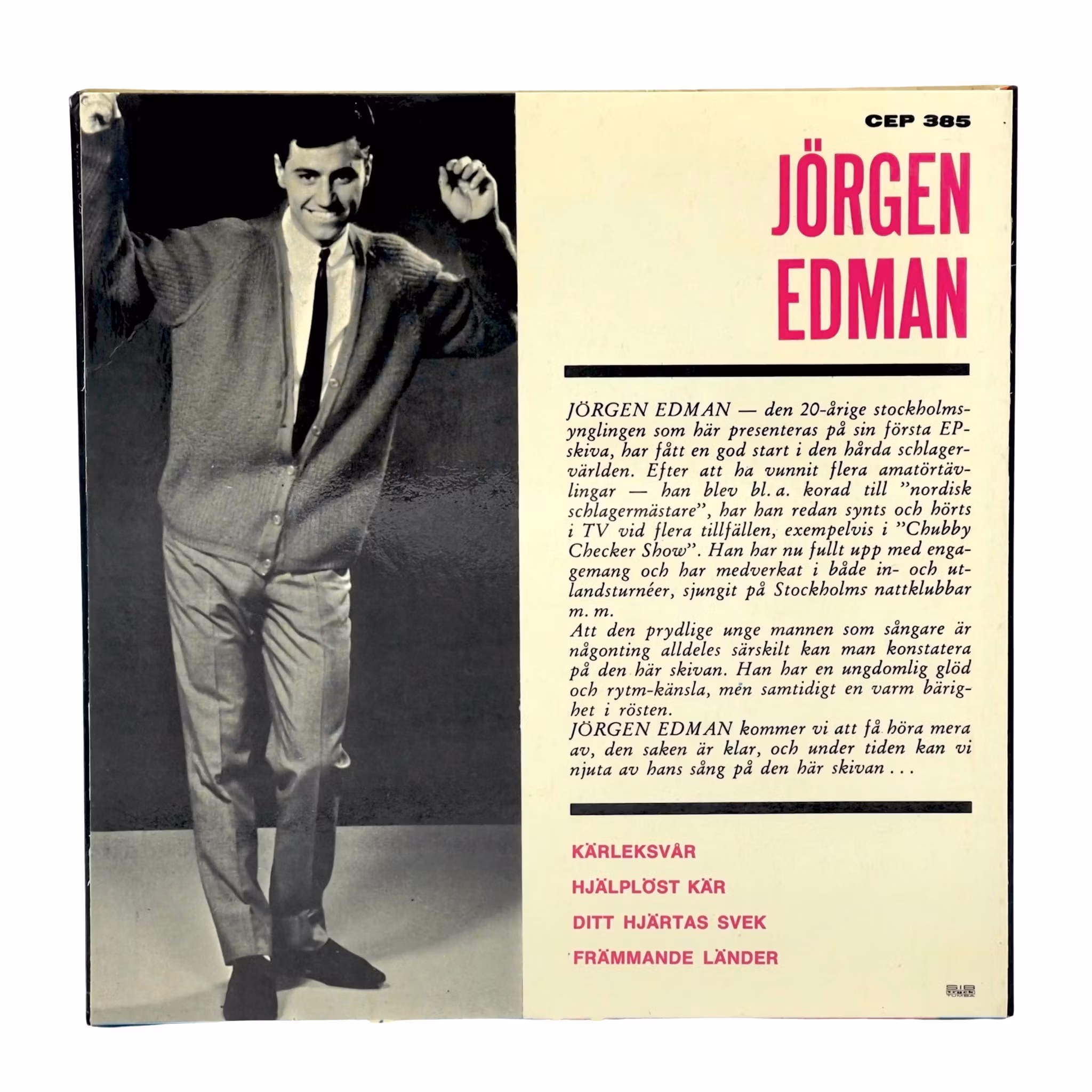 Jörgen Edman Kärleksvår Vinyl EP