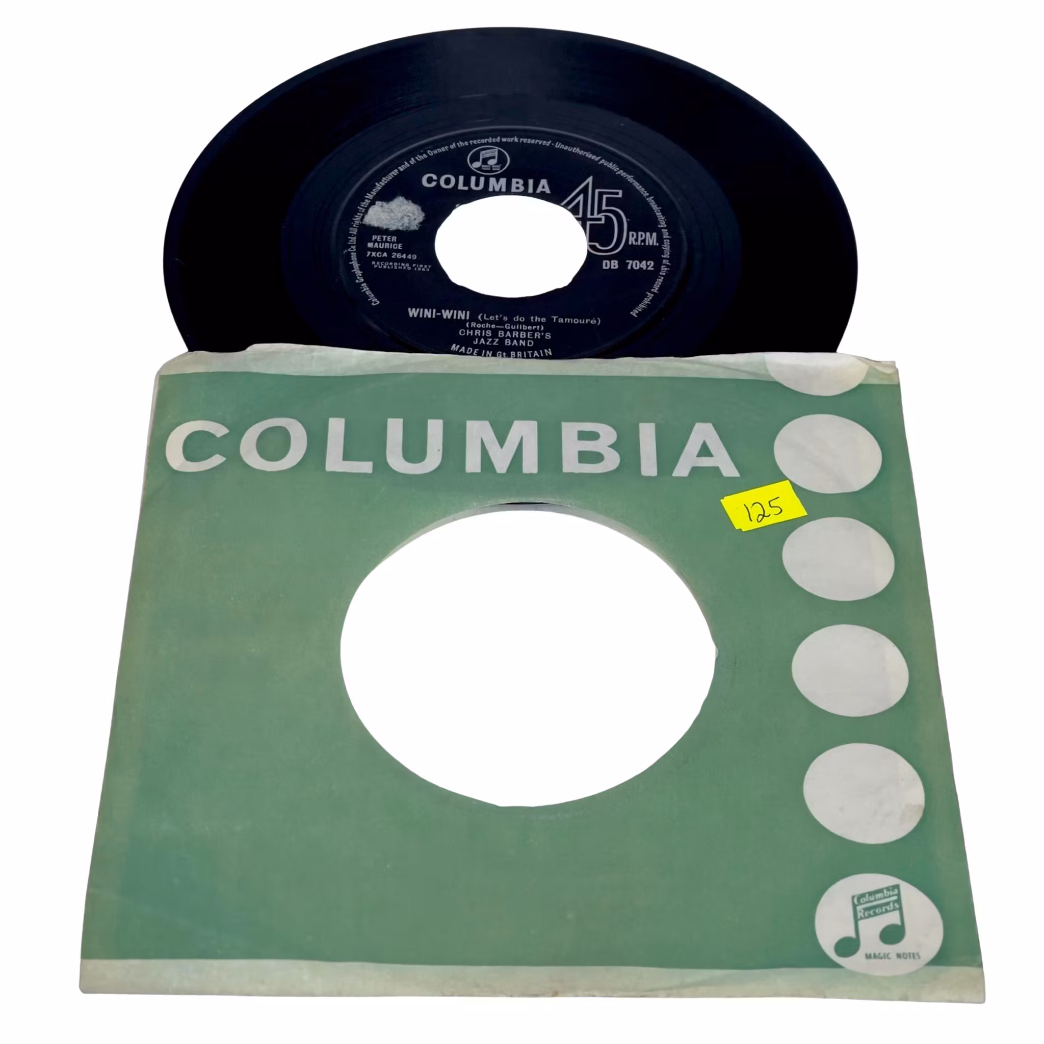 Chris Barbers Jazz Band Wini Wini Columbia Vinyl EP