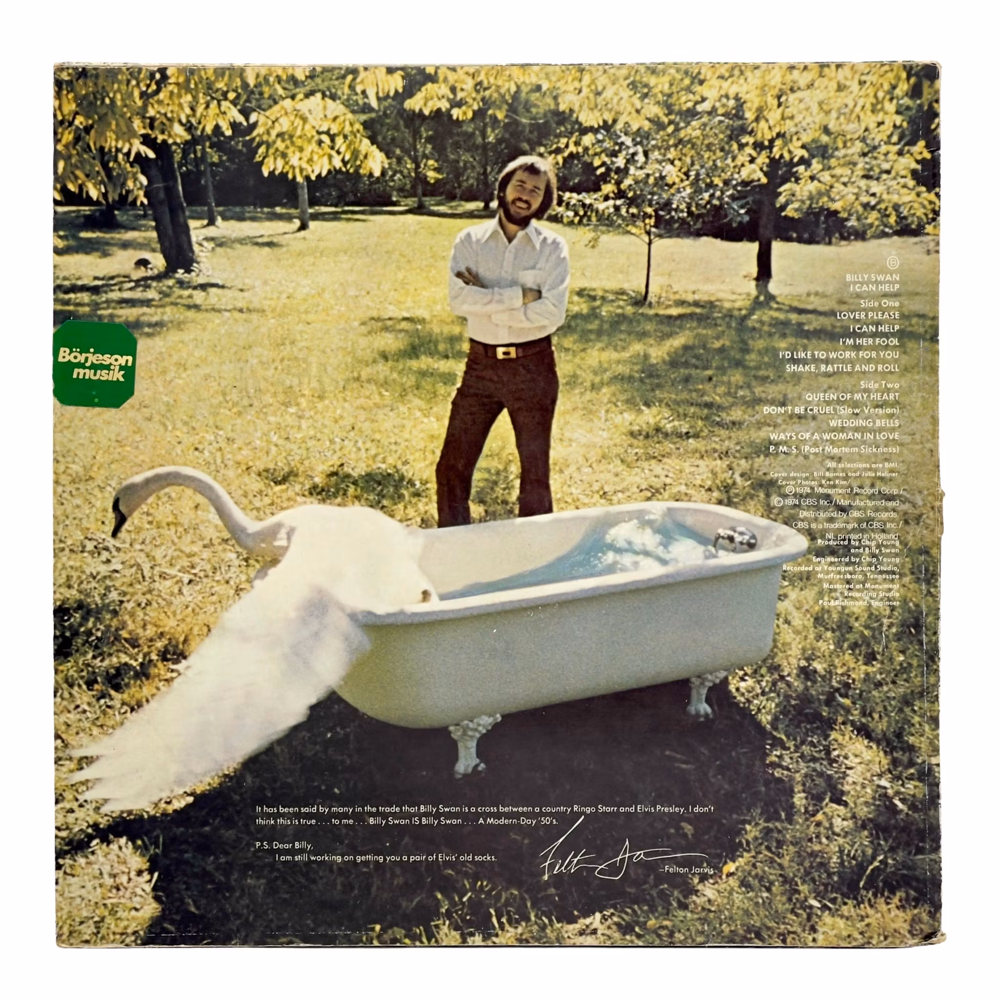 Billy Swan I Can Help Vinyl LP