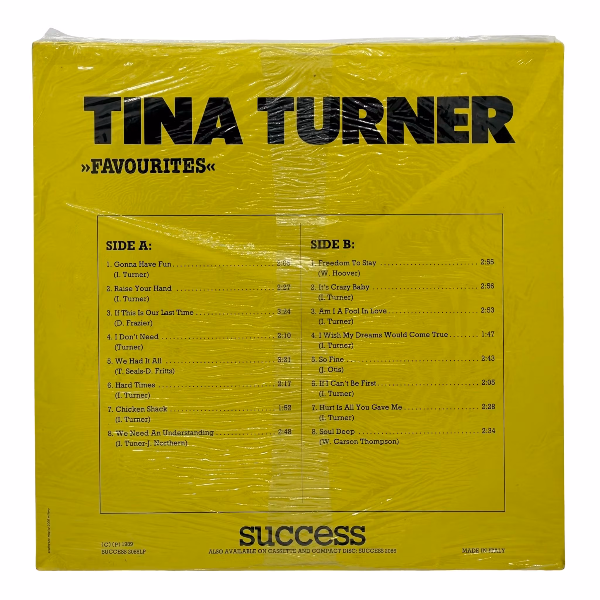 Tina Turner Favourites Vinyl LP NY