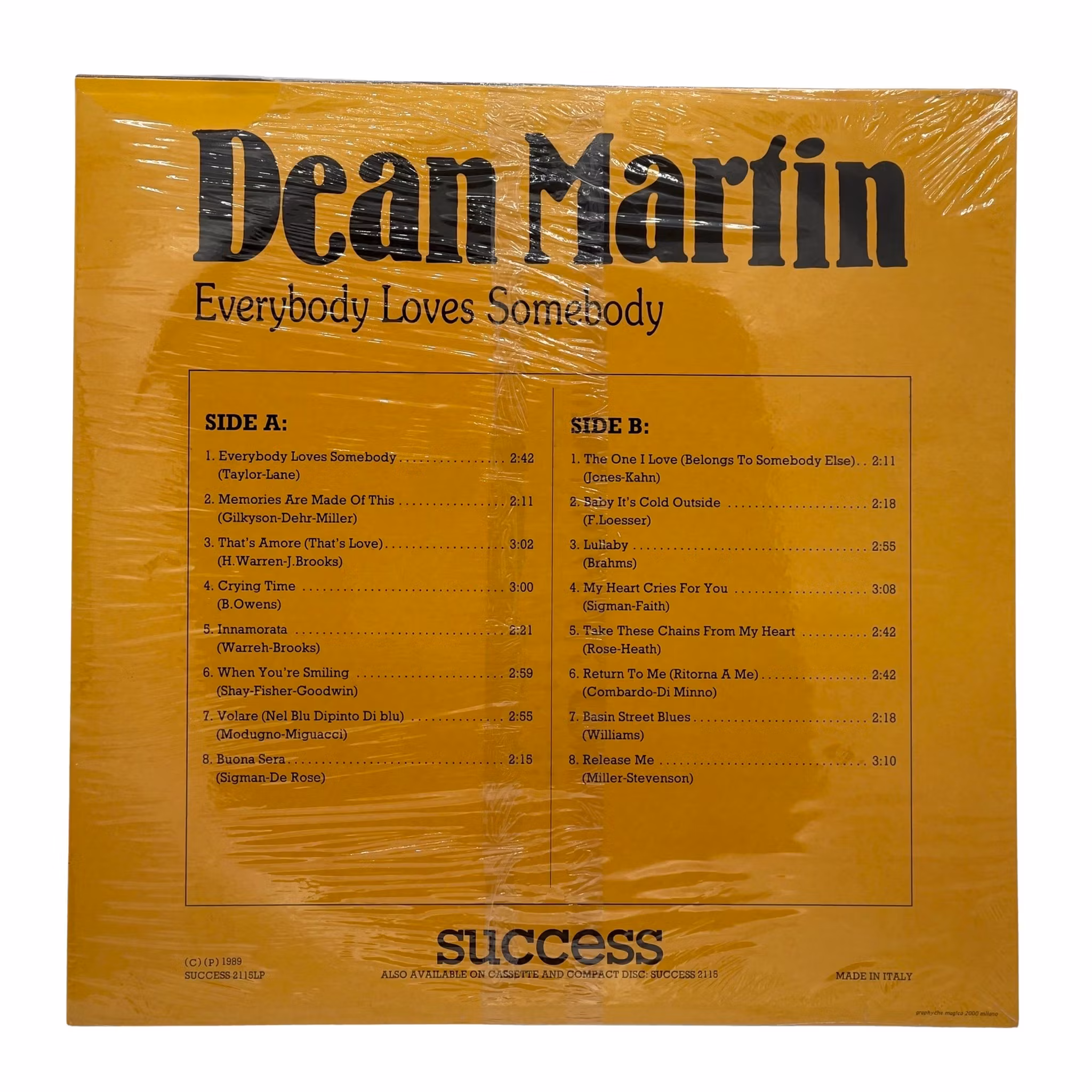 Dean Martin Everybody Loves Somebody Vinyl LP NY