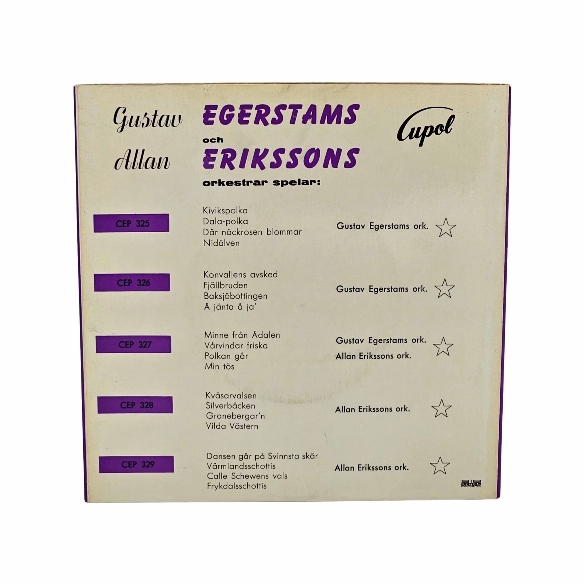 Allan Eriksson Orkester Vinyl EP