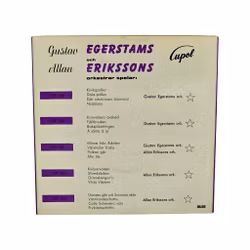 Allan Eriksson, Orkester, Vinyl EP