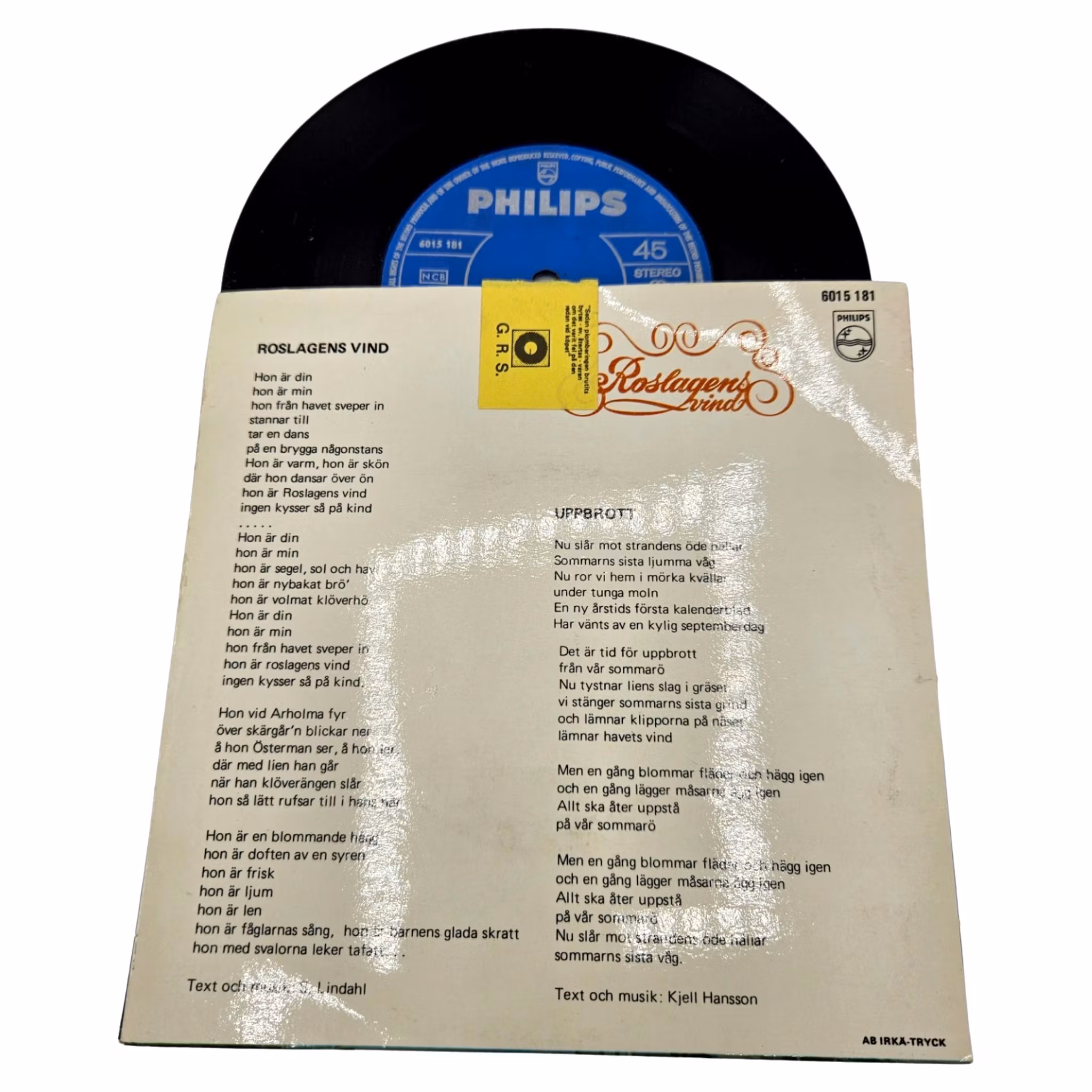 Kjell Hansson, Rostagens Vind, Vinyl EP