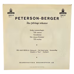 Peterson Berger, Åke Jelvings Orkester, Vinyl EP