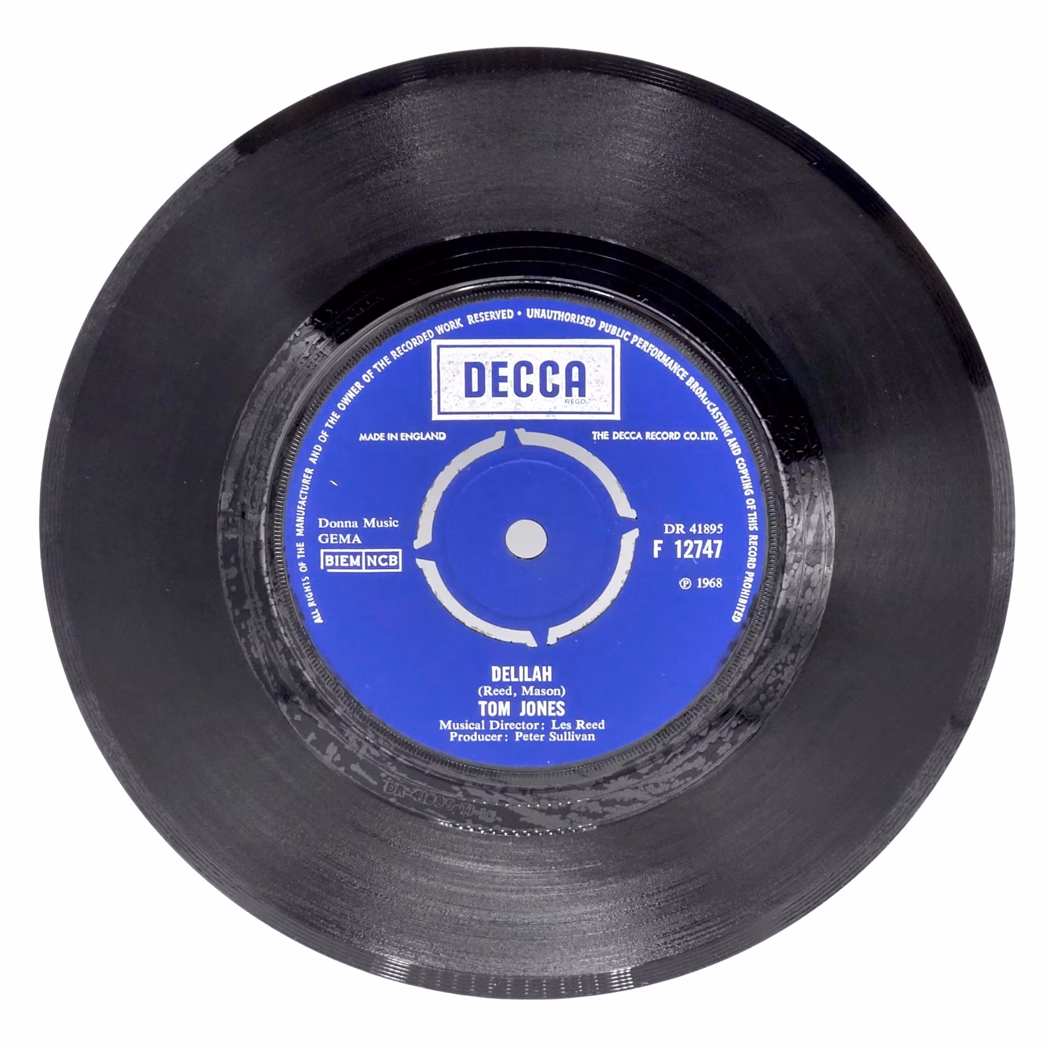 Tom Jones, Delilah, Vinyl Singel