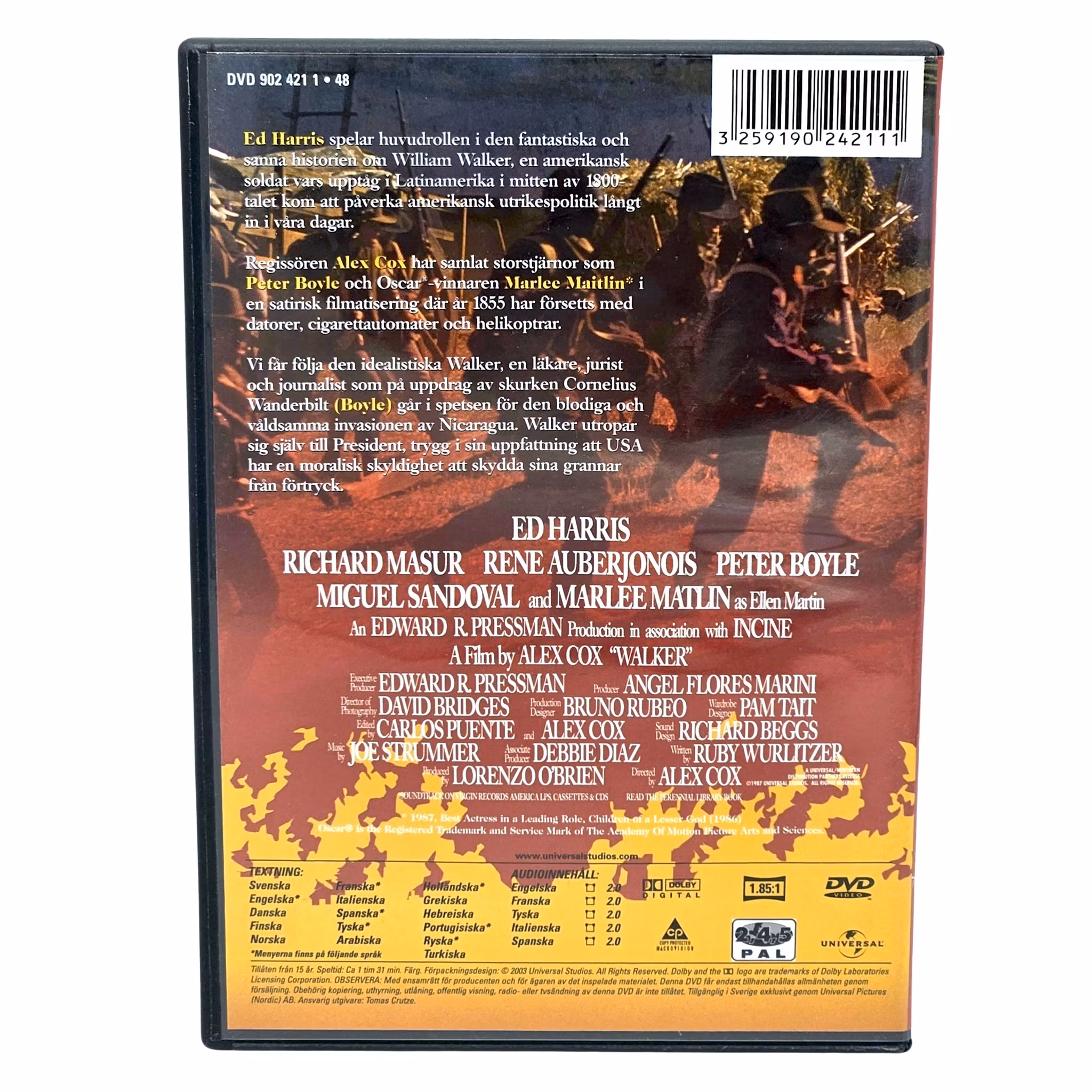 Ed Harris, Walker, DVD