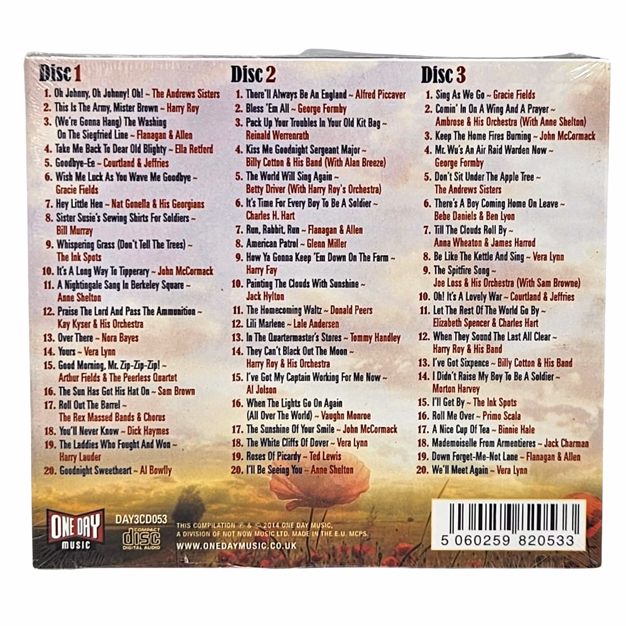 Songs From The War Years: A Celebration In Music, 3 CD Box NY