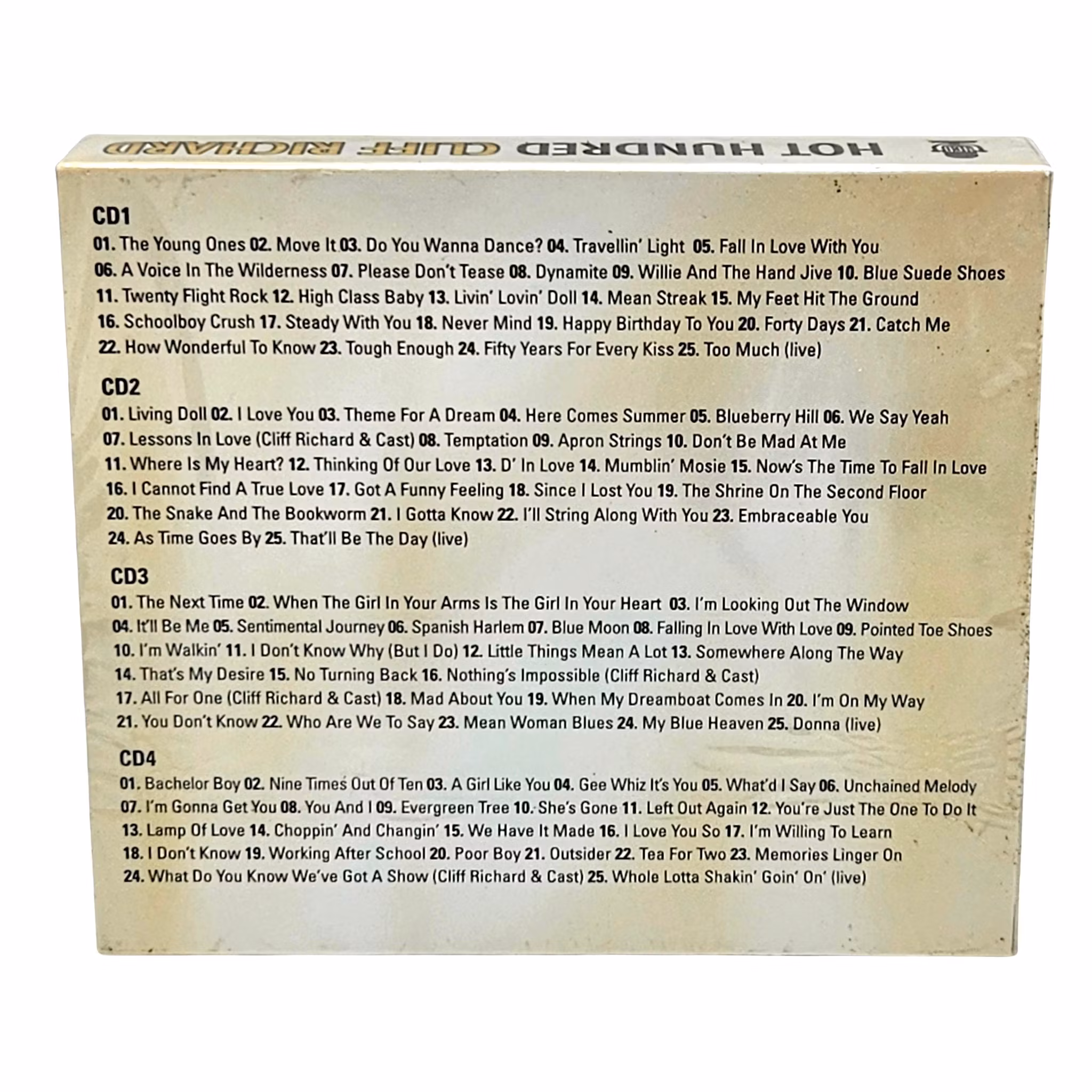 Hot Hundred: Cliff Richard, Great 100 Original Recordings, 4 CD Box NY