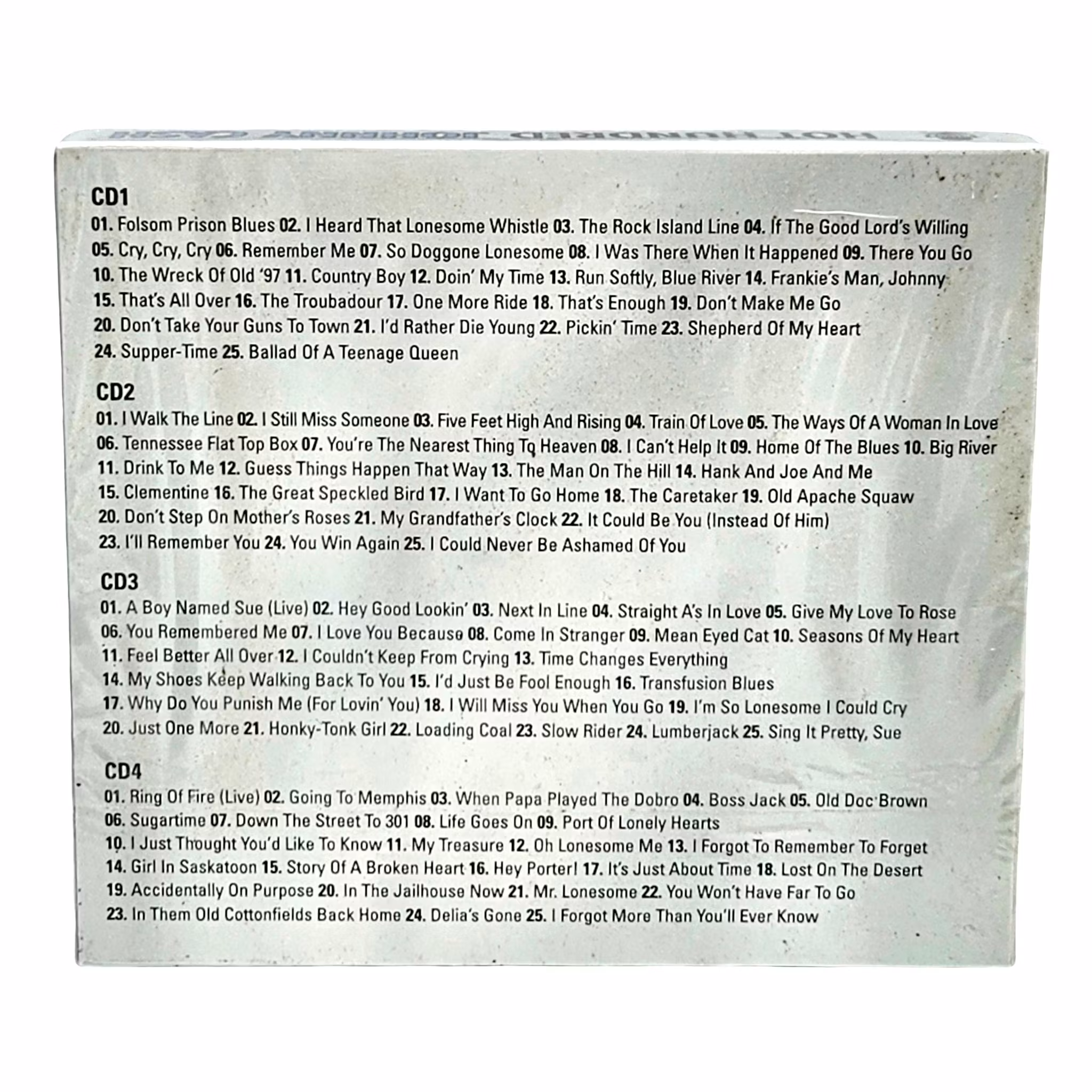 Hot Hundred: Johnny Cash, Great 100 Original Recordings, 4-CD-Box NEU