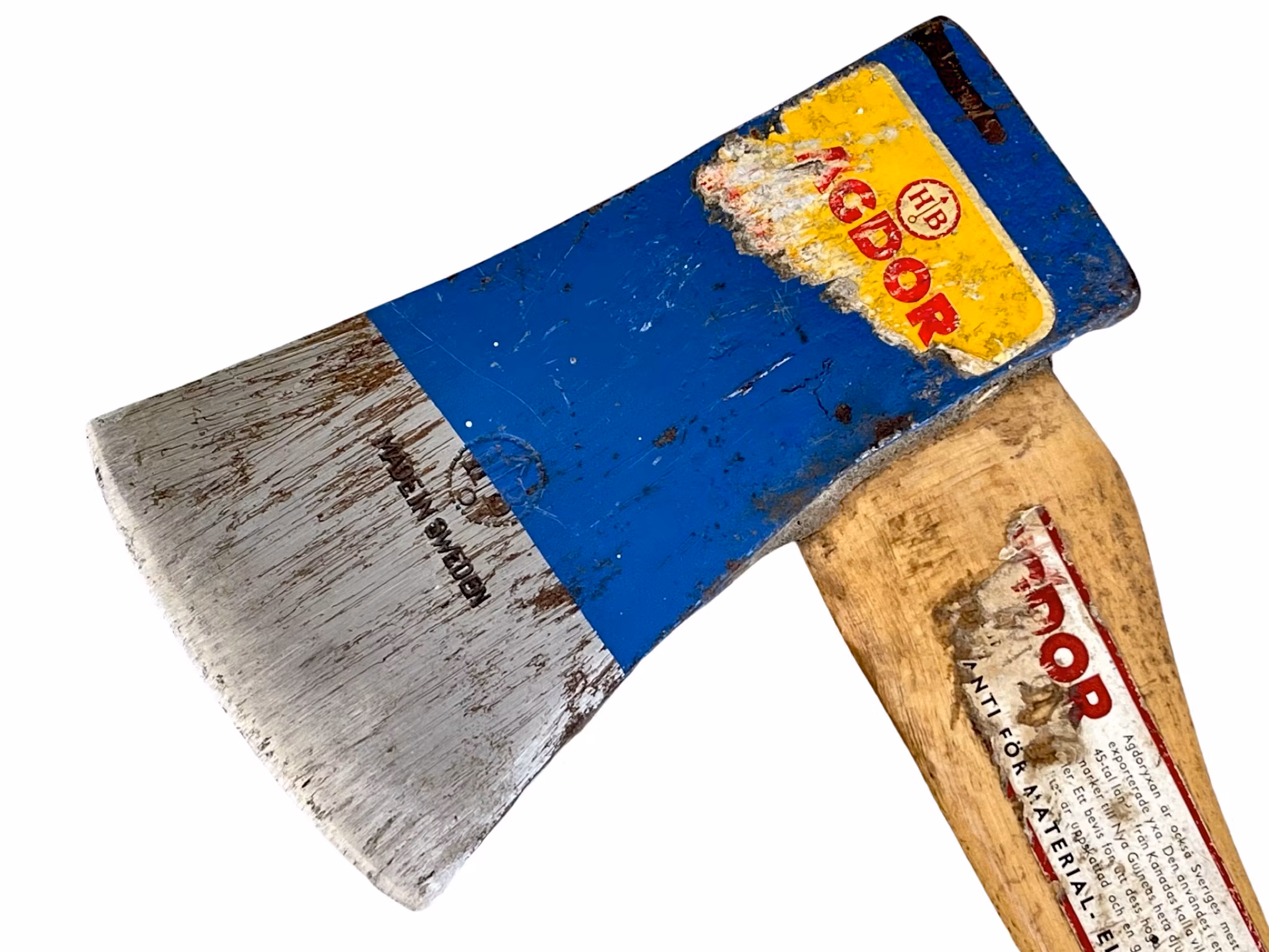 Blå Agdor Yxa med läderskydd