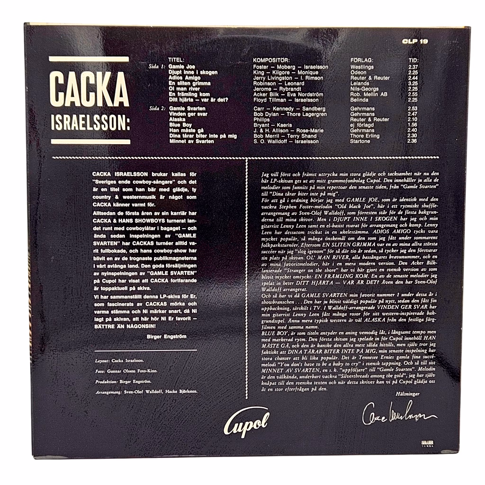 Cacka, LP Vinyl