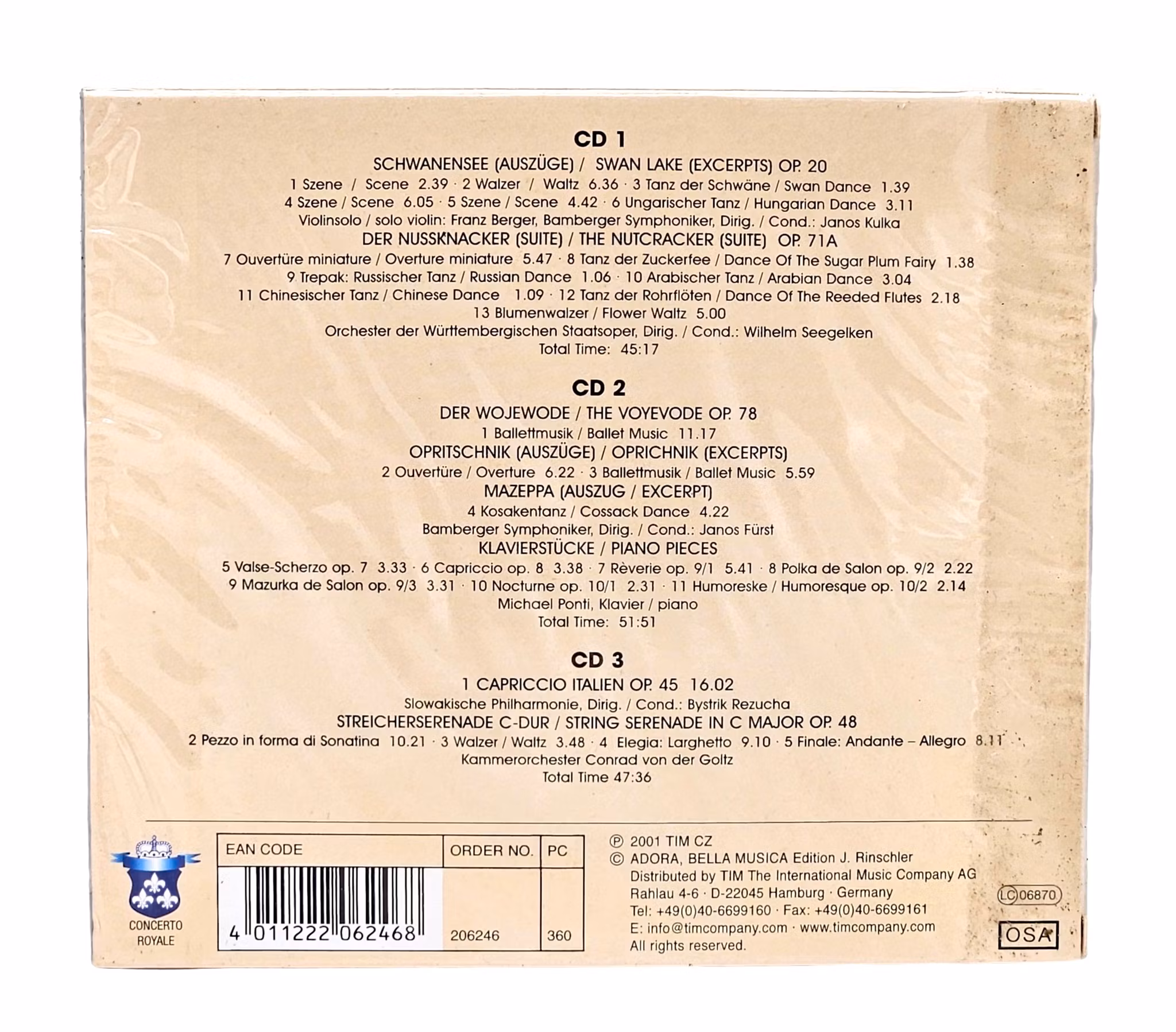 PI Tschaikowsky, 3 CD NEU