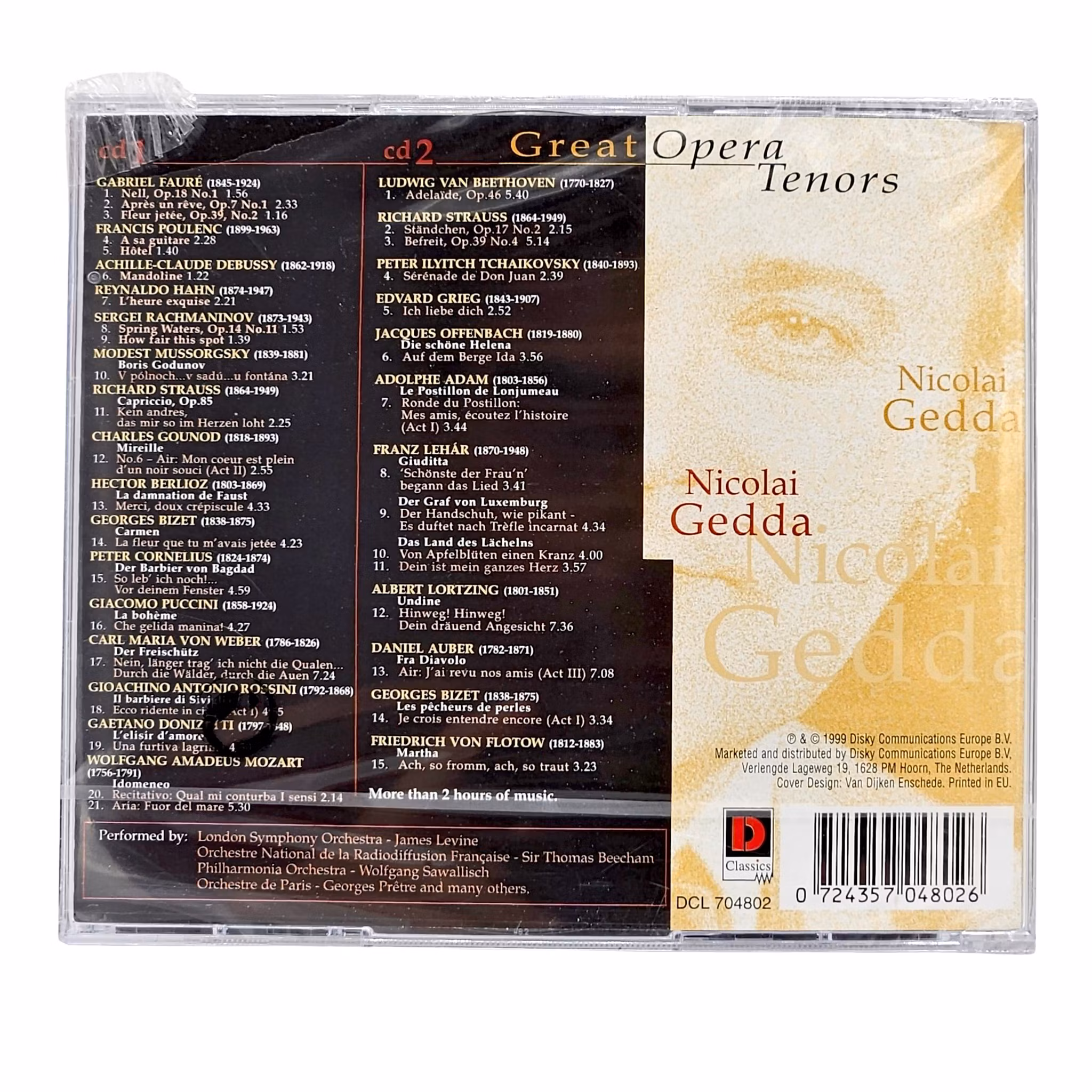 Große Operntenöre, Nicolai Gedda, CD NEU