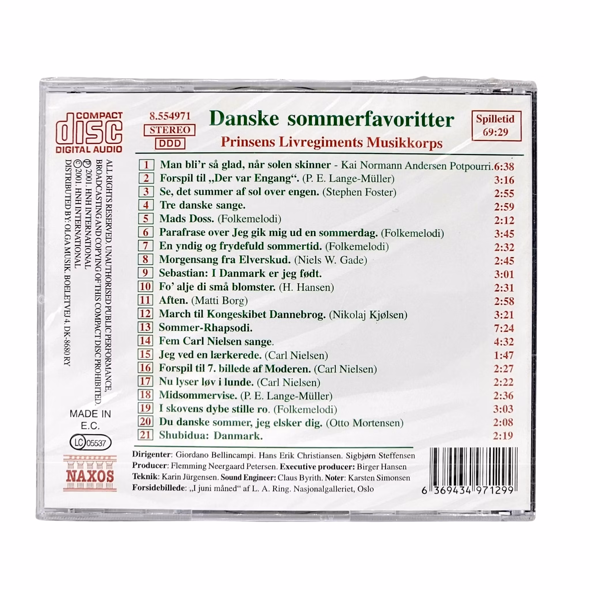 Danske Sommerfavoritter, Prinsens Livregiments Musikkorps, CD NY