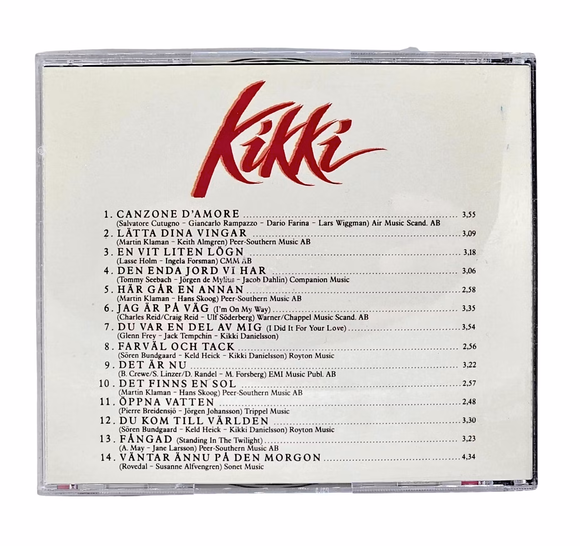 Kikki Danielsson, Canzone D Amore, CD