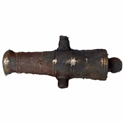 kanon, gjutjärn, längd 26 cm