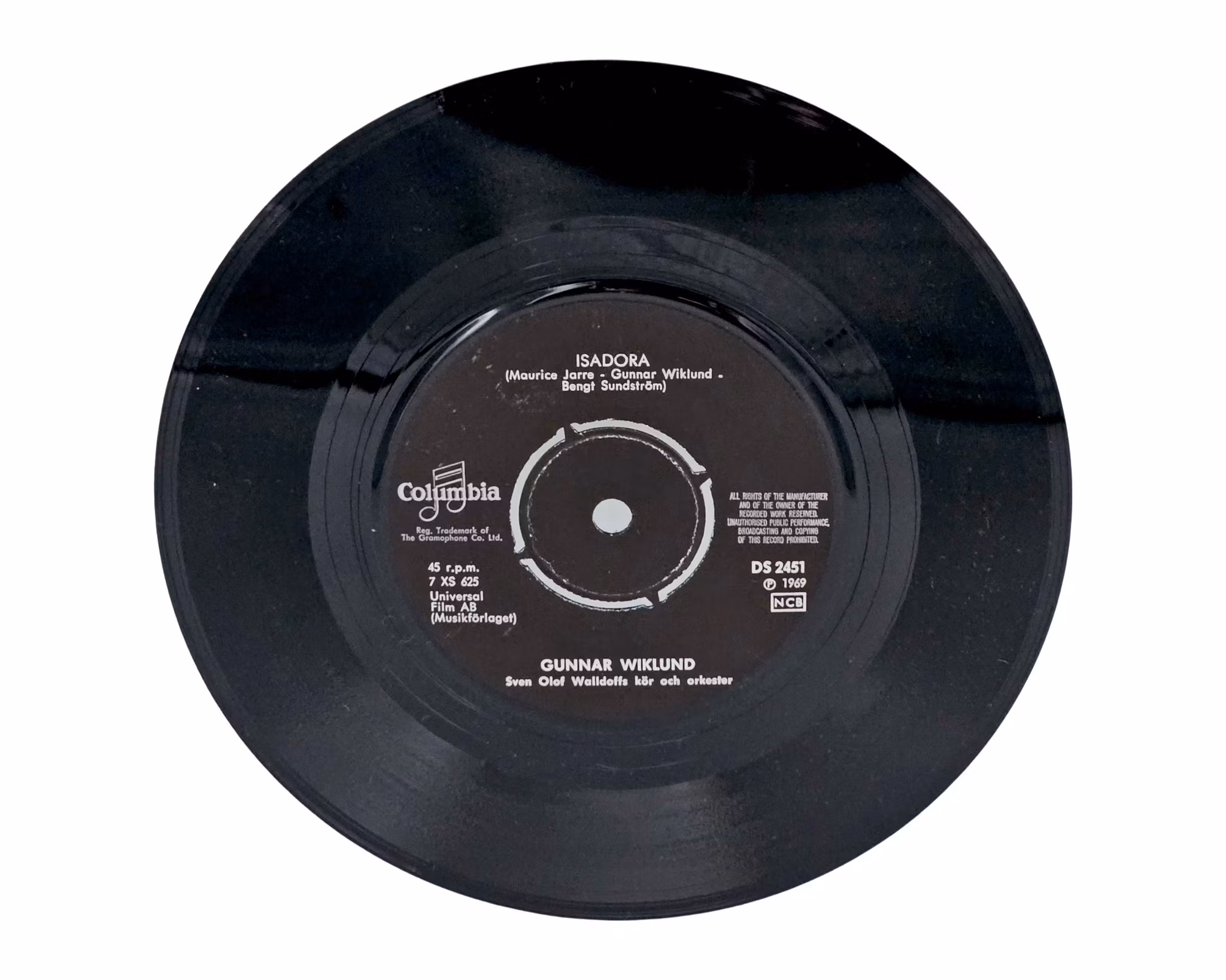 Gunnar Wiklund, Isadora, Vinyl Singel