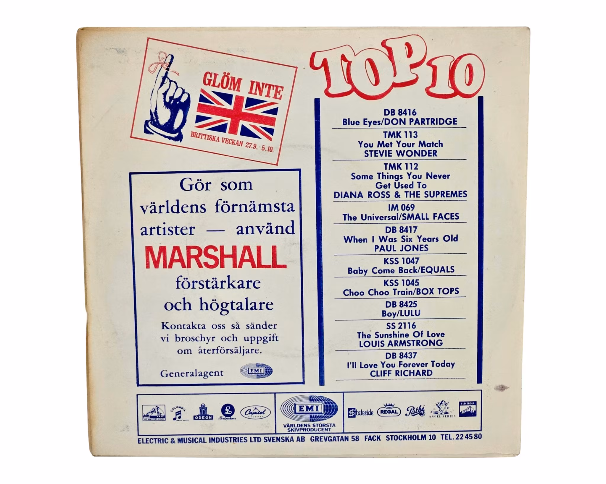 Don Partridge, Blue Eyes, Vinyl Singel