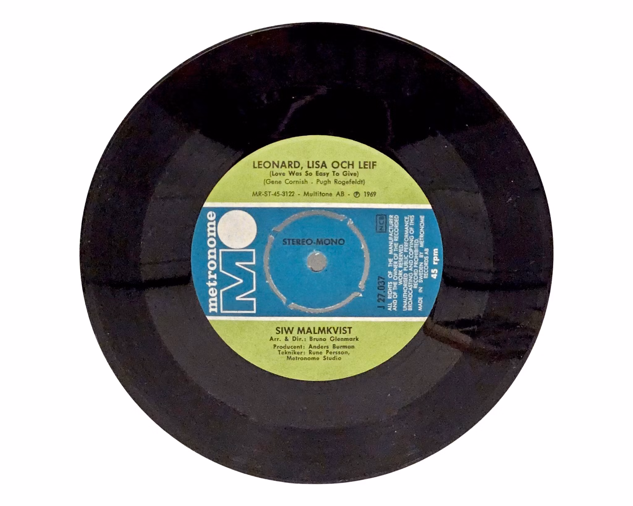 Siw Malmkvist, Leonard Lisa Och Leif, Vinyl Single