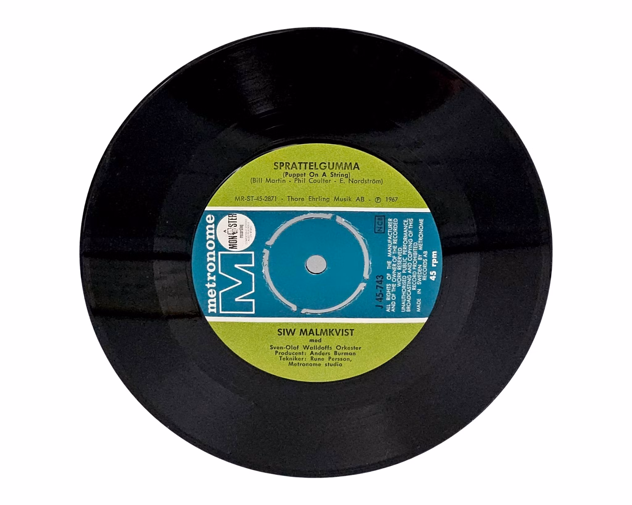 Siw Malmkvist, Sprattelgumma, Vinyl Singel