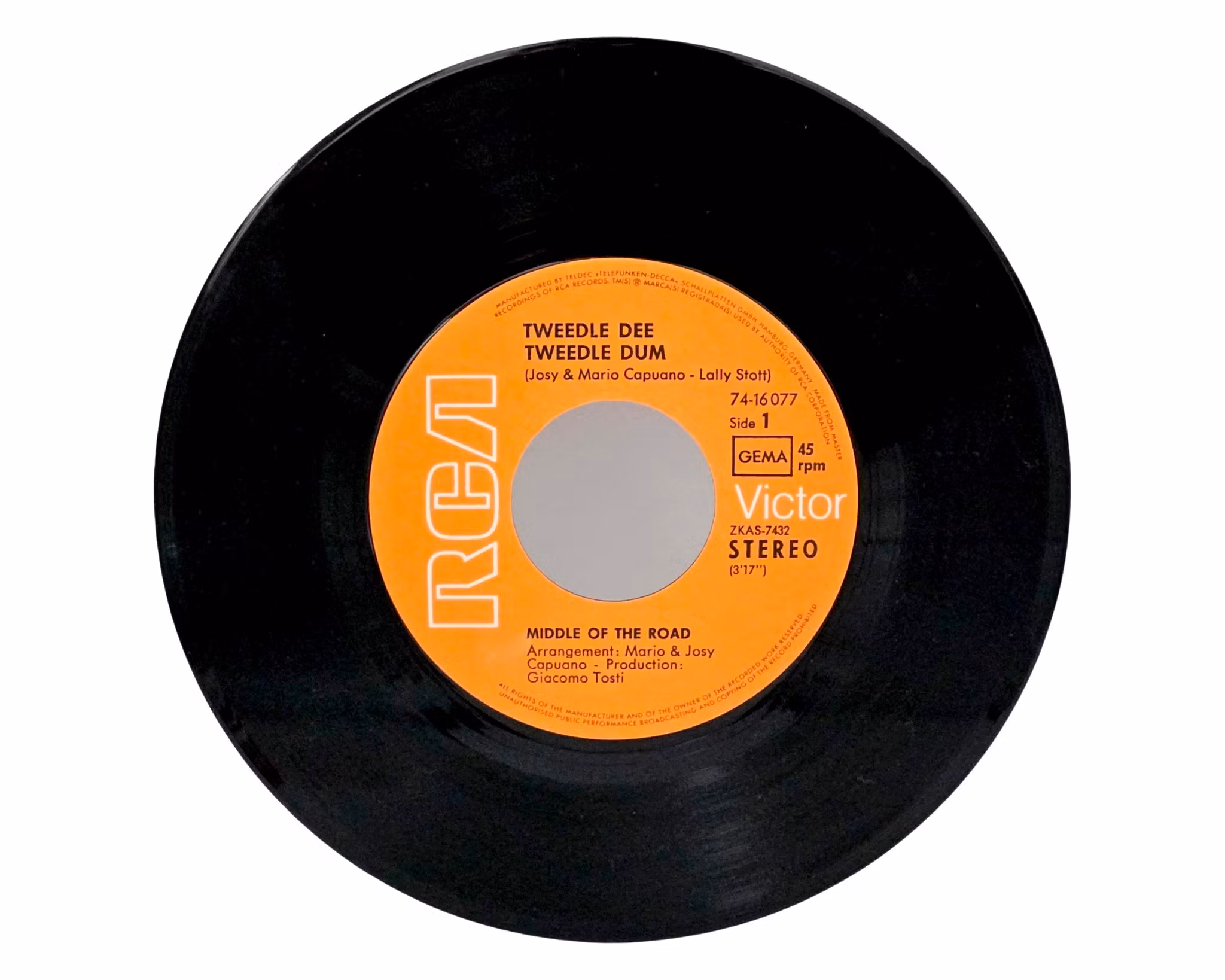 Middle Of The Road, Tweedle Dee Tweedle Dum, Vinyl Singel