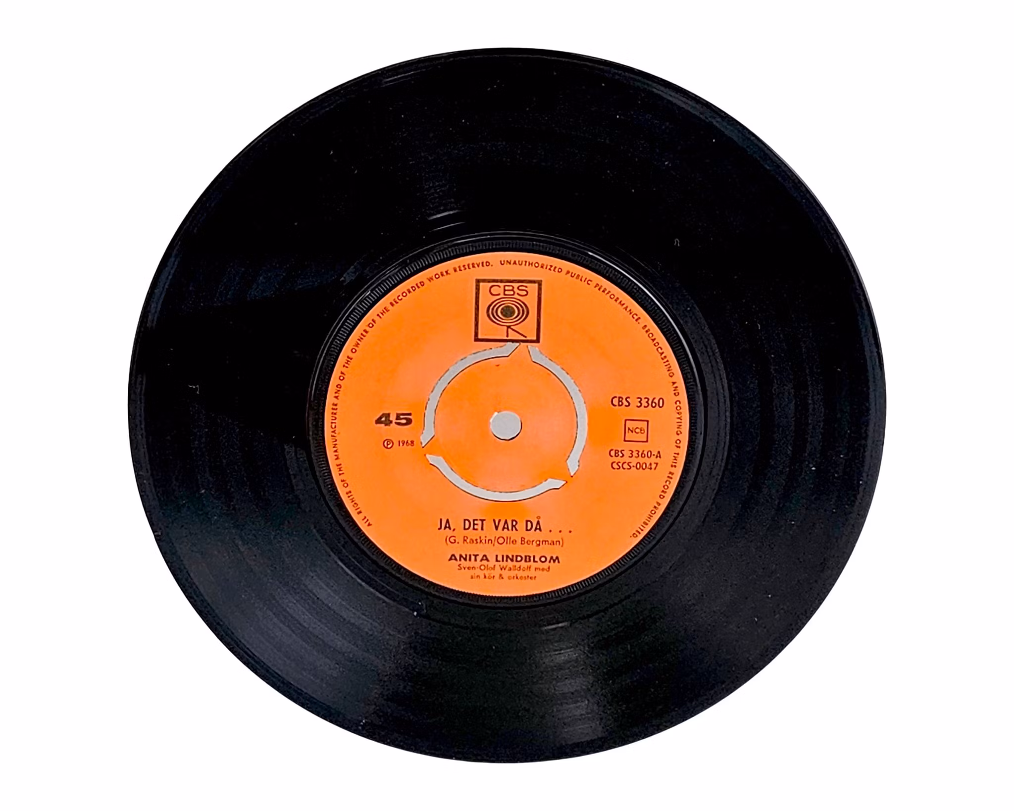 Anita Lindblom, Ja Det Var Då, Vinyl Singel