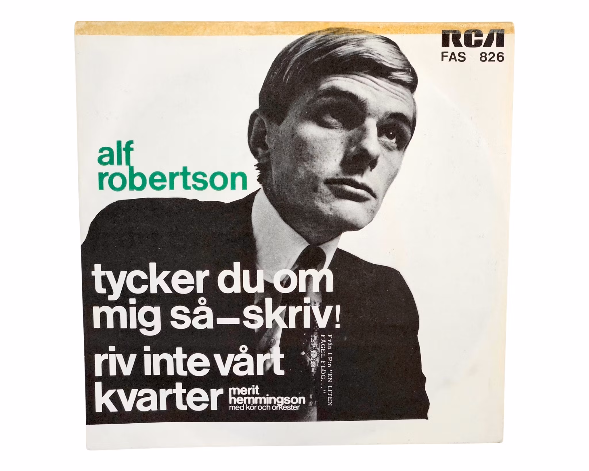 Alf Robertson, Tycker Du Om Mig Så Skriv, Vinyl Singel