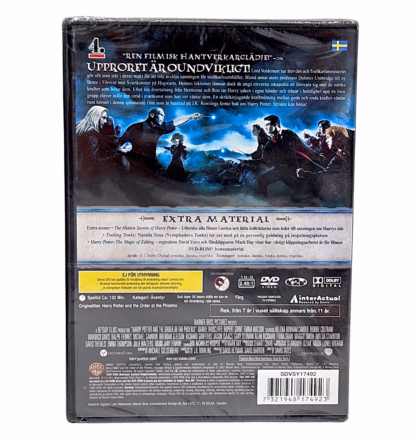 Harry Potter Och Fenixorden, DVD NY