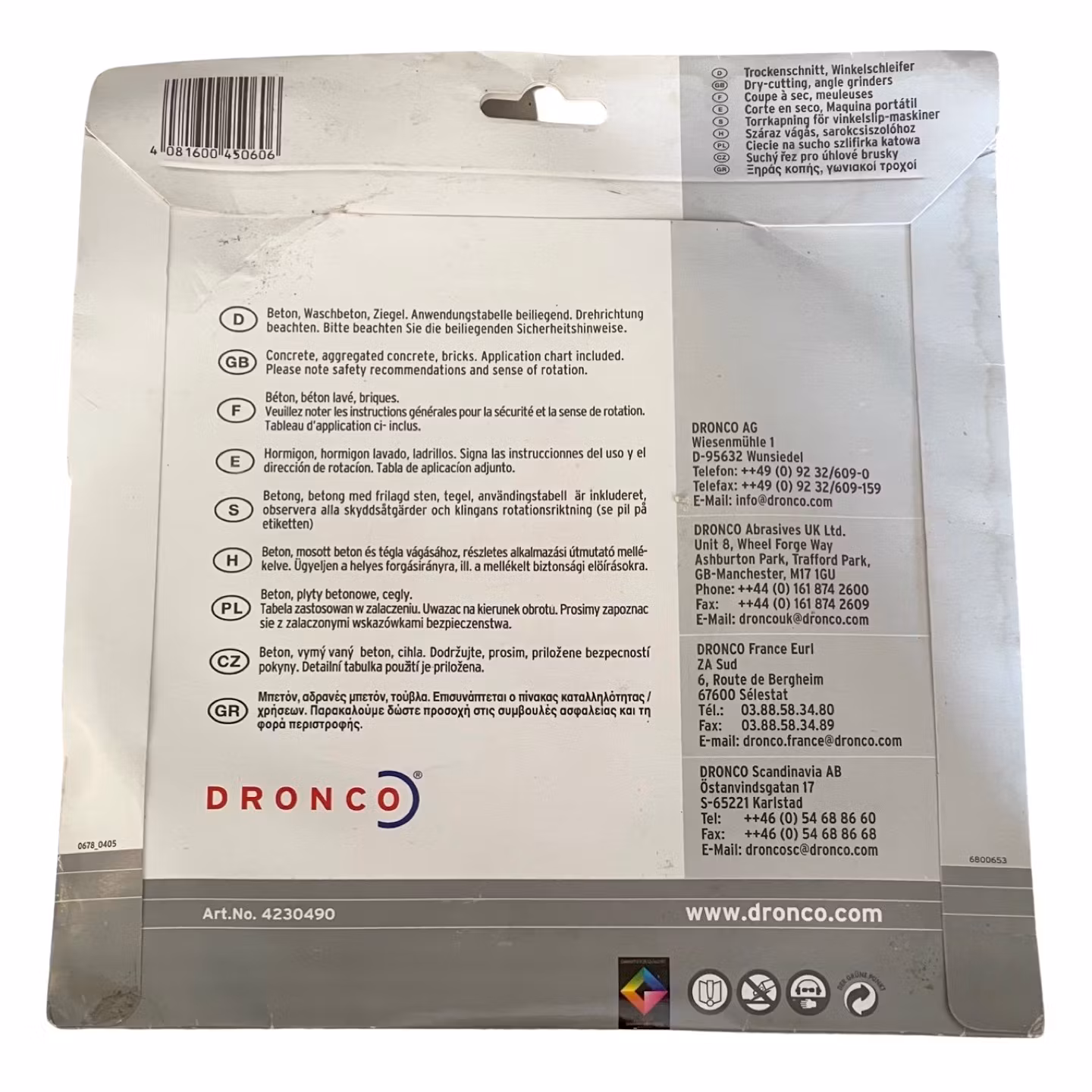 Diamantkapskiva Dronco ST 5