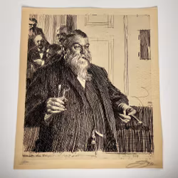 Anders Zorn (Sverige 1860-1920) En skål i Idun II