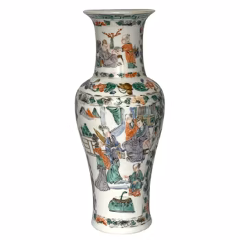 Kina, Qing dynastin (1644-1912) porslin vas