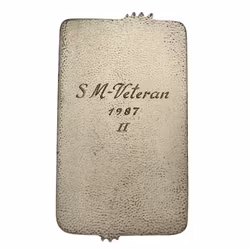 Metalkard, Sveriges Bridgeforbund S M-Veteran 1987 II