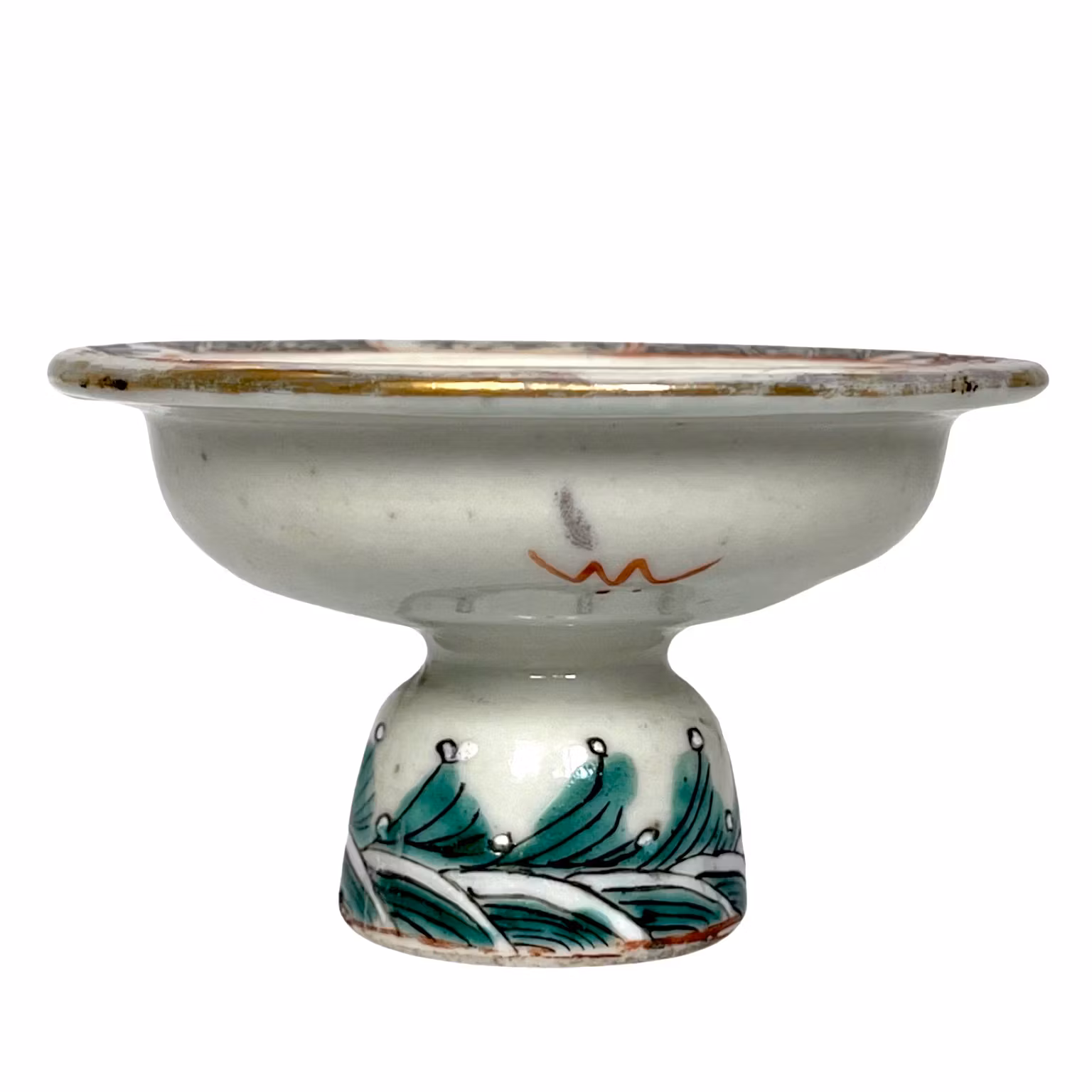 Skål på fod, porcelæn, Kina, 1800-tallet