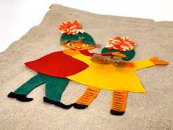 Retro käsintehty ainutlaatuinen kuva, seinälle ripustettu