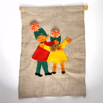 Retro handgjord unik bild, väggbonad