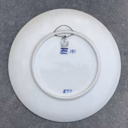 Plato de porcelana Royal Copenhagen, Navidad 1925