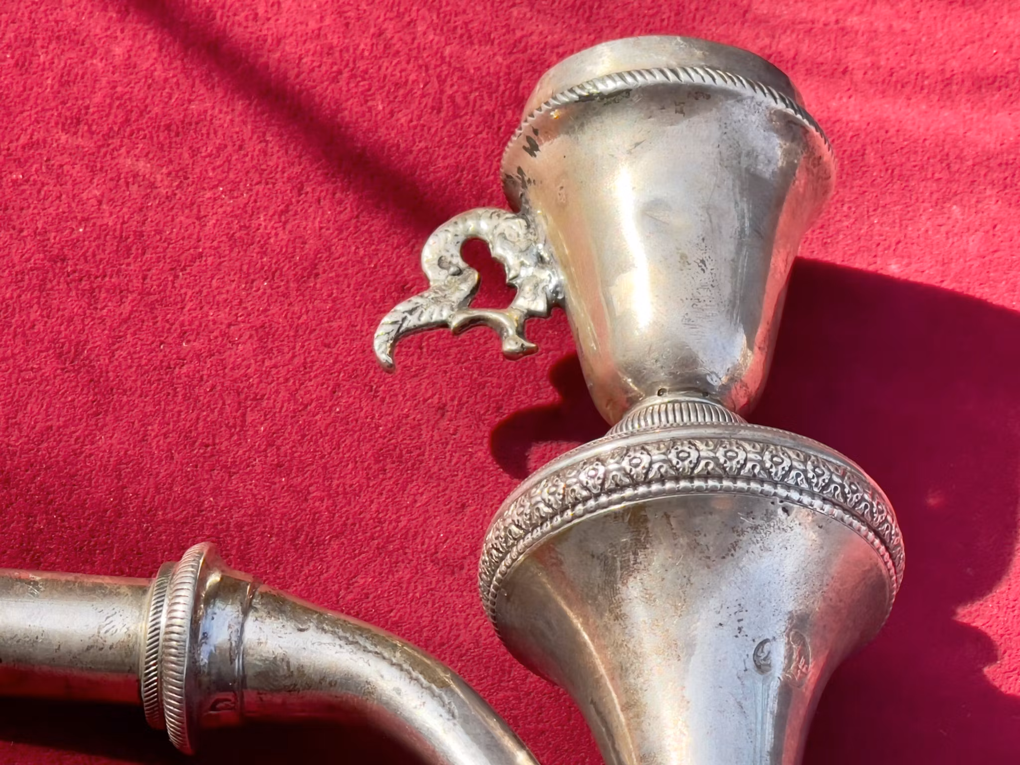 Bohemian crystal for Ottoman silver hookah, circa 1820