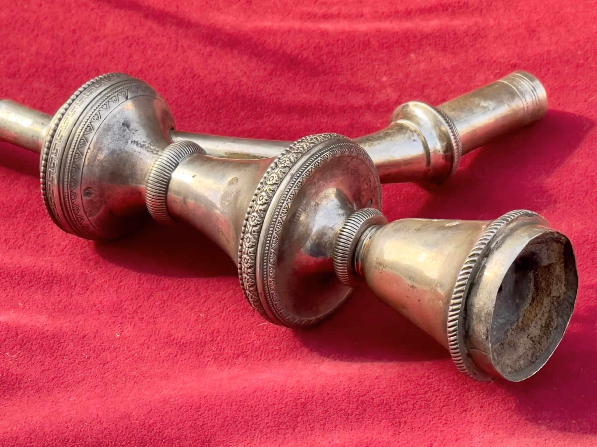 Bohemian crystal for Ottoman silver hookah, circa 1820