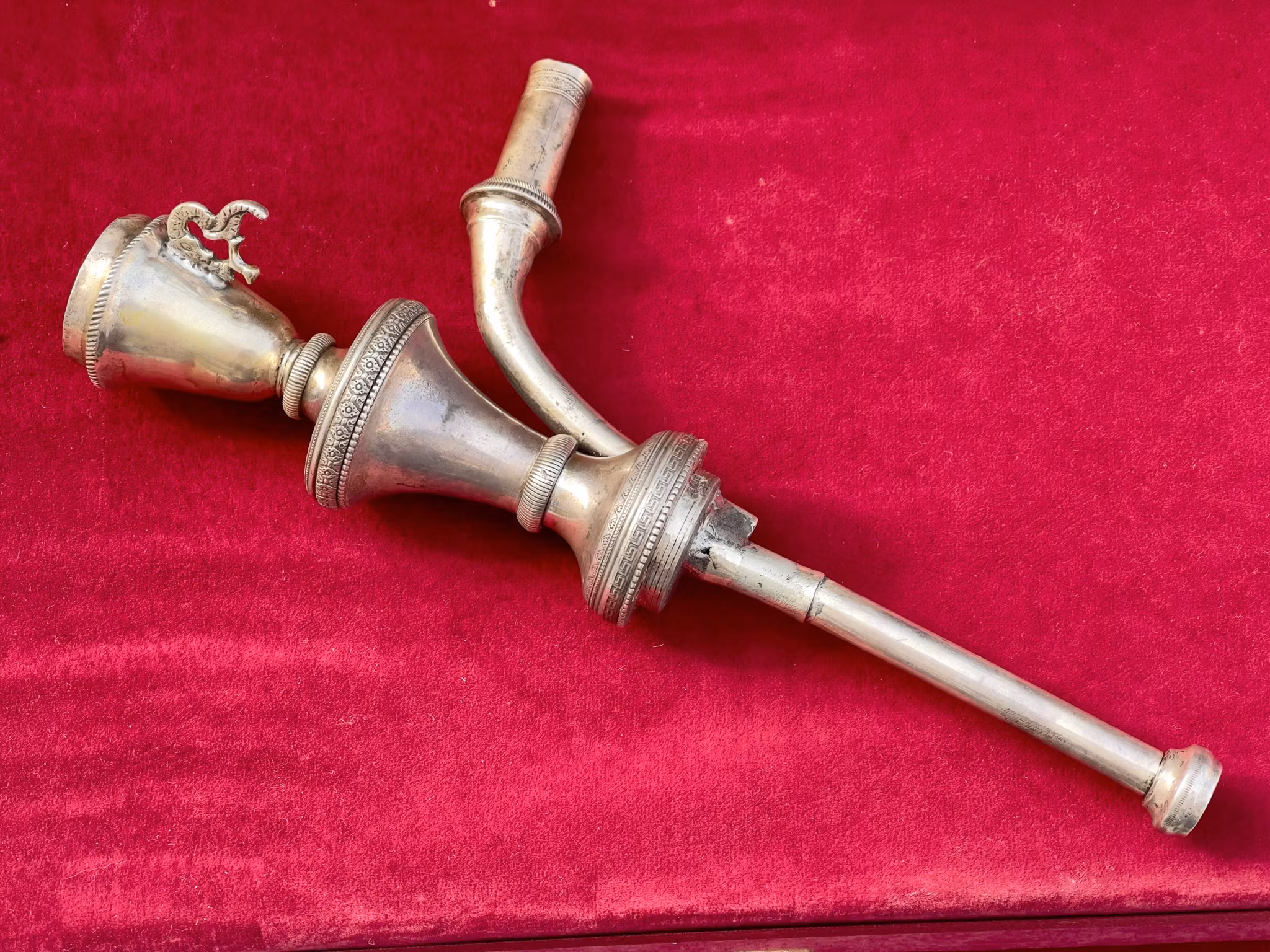 Bohemian crystal for Ottoman silver hookah, circa 1820