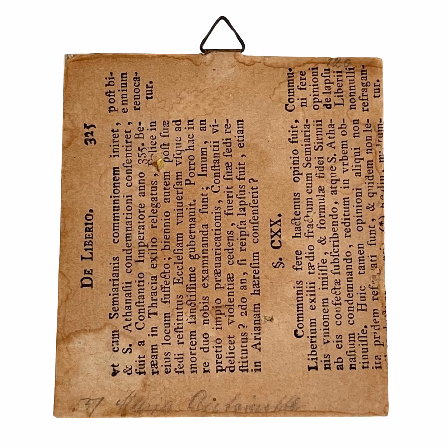 Cuadro en miniatura con firma y marco de hueso.