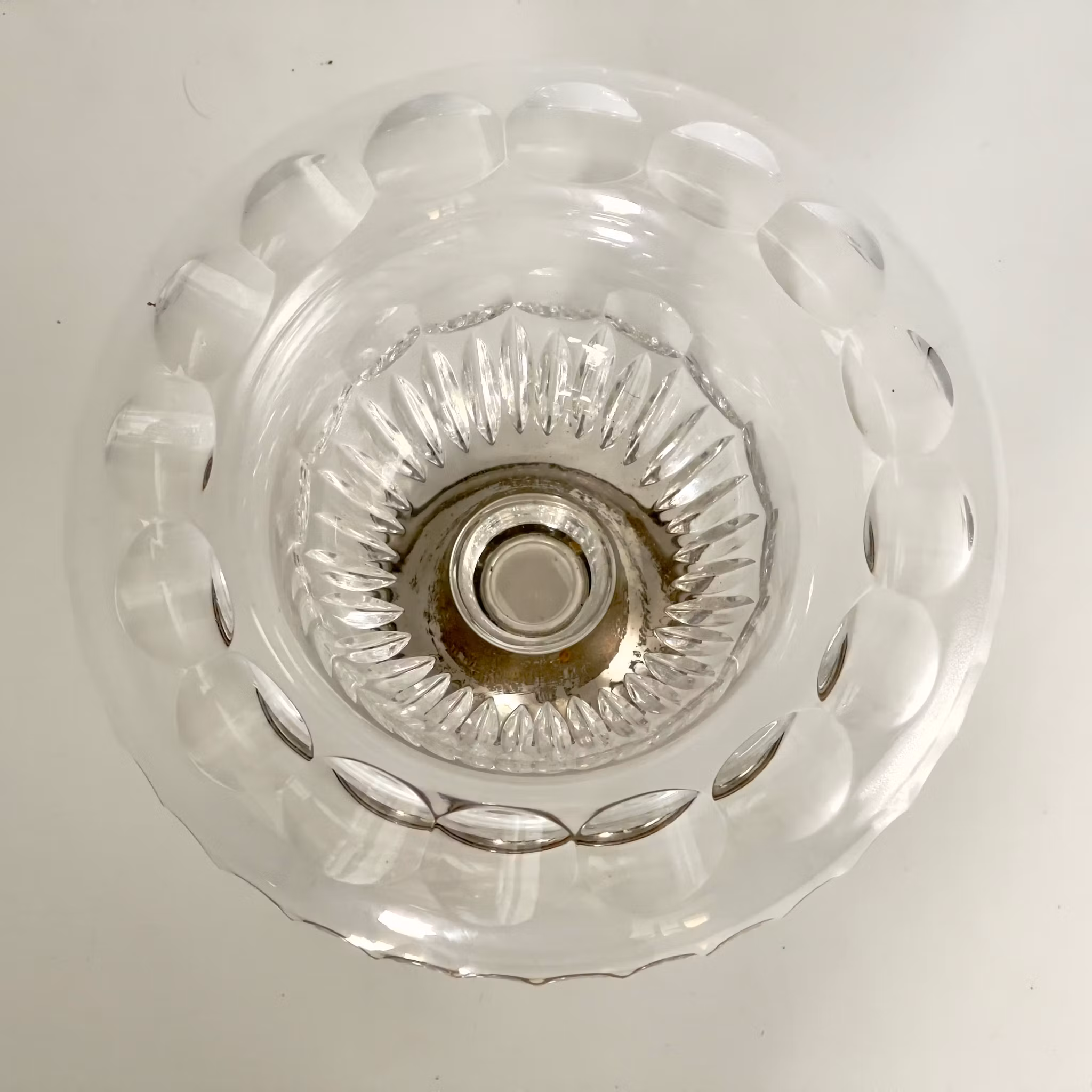 Vintage, Kristallen schaal op voet