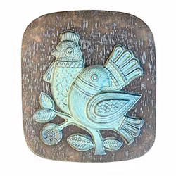 Upsala Ekeby keramisk veggmaleri, signert Irma Yourstone