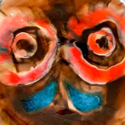 Vintage, dipinto murale in ceramica, firmato